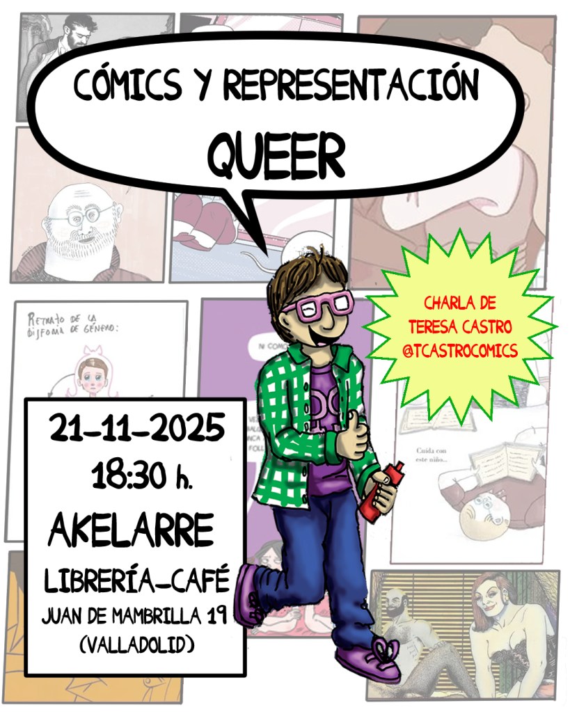 Cartel charla "Cómics y representación Queer"
